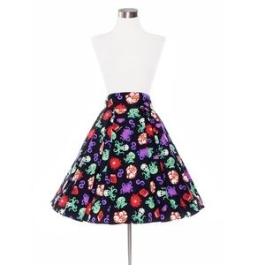 Little Jun Skirt in Baby Cthulhu Print